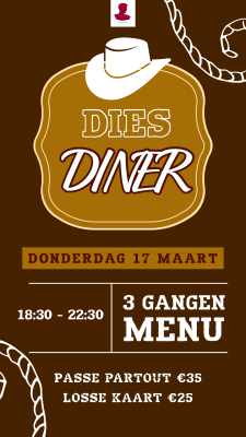 Losse kaartverkoop: DIES diner